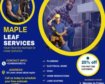 Maple Leaf Plumbing Service Business Flyer