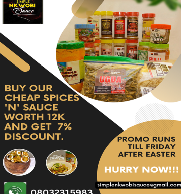 Product Flyer for Simple Nkwobi Sauce