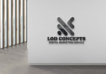 Lod Concept Logo in Emboss Format