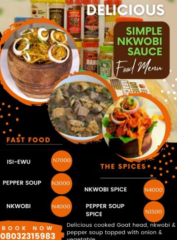 Simple Nkwobi Sauce Flyer